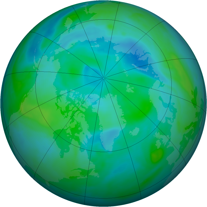 Arctic ozone map for 04 September 2005